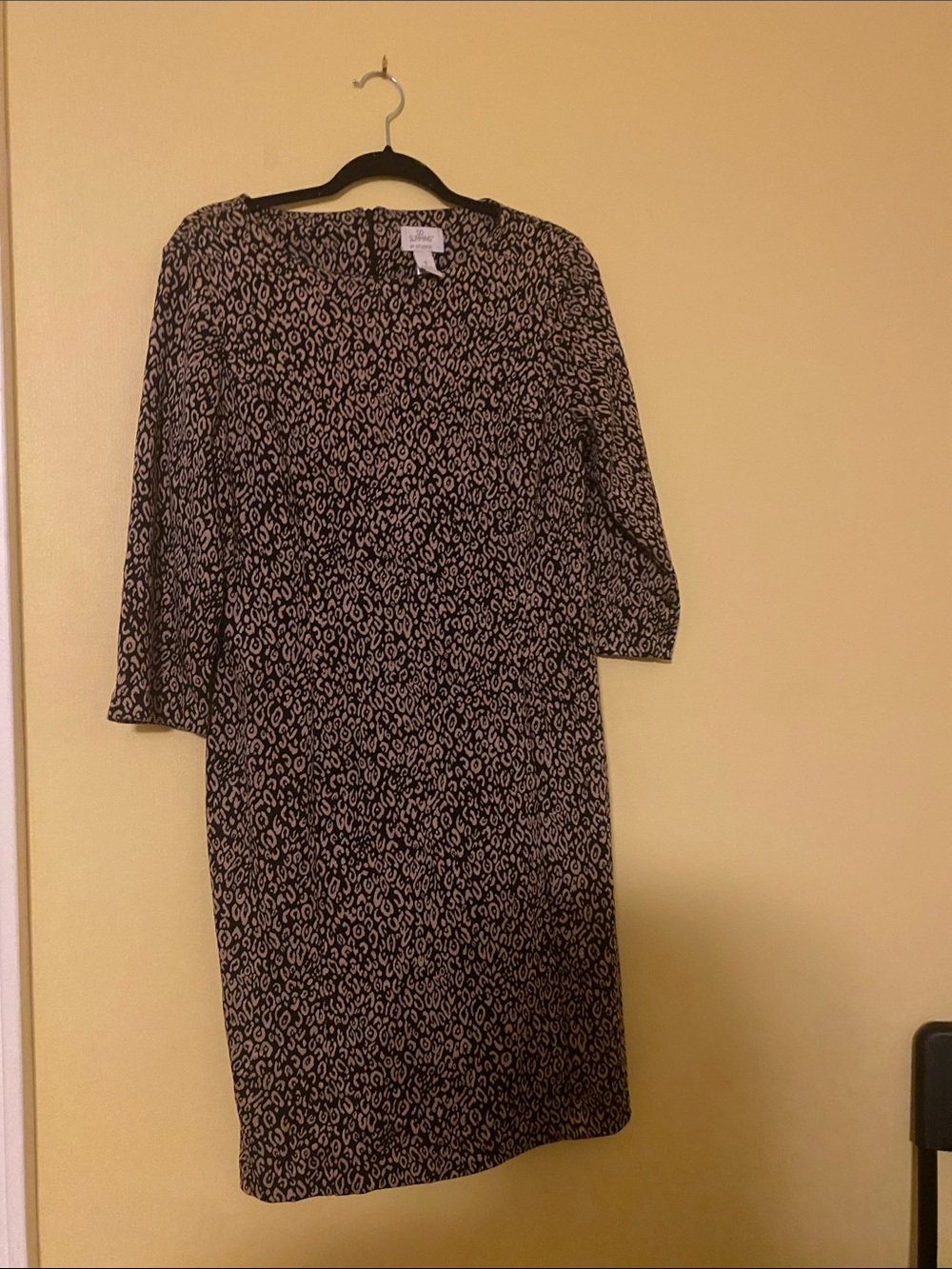 Chico's Black and White Leopard Midi Dress